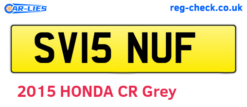 SV15NUF are the vehicle registration plates.