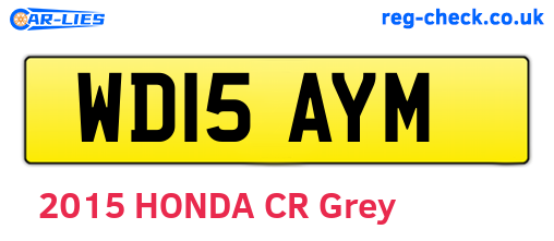 WD15AYM are the vehicle registration plates.