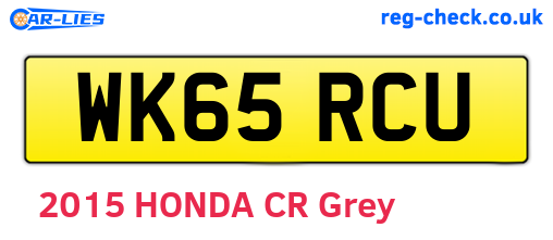 WK65RCU are the vehicle registration plates.