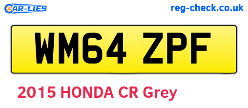 WM64ZPF are the vehicle registration plates.