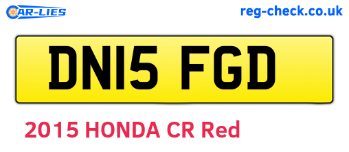 DN15FGD are the vehicle registration plates.
