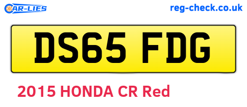 DS65FDG are the vehicle registration plates.