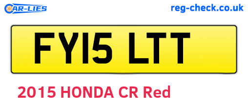 FY15LTT are the vehicle registration plates.