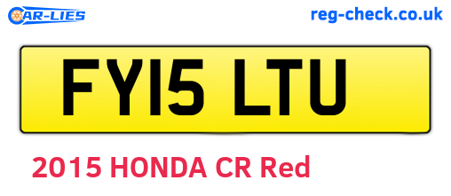 FY15LTU are the vehicle registration plates.