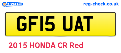 GF15UAT are the vehicle registration plates.