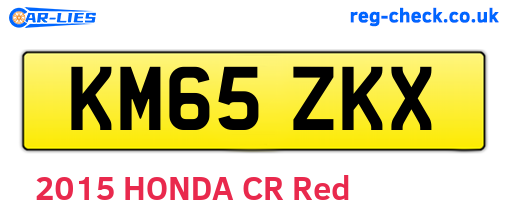 KM65ZKX are the vehicle registration plates.
