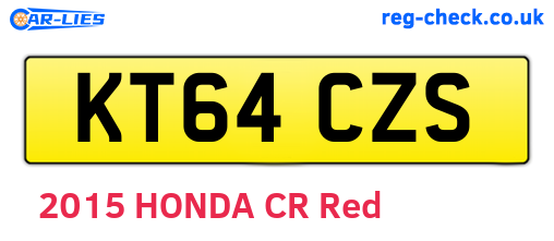 KT64CZS are the vehicle registration plates.