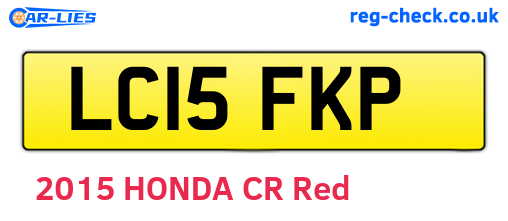 LC15FKP are the vehicle registration plates.