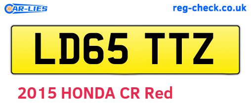 LD65TTZ are the vehicle registration plates.
