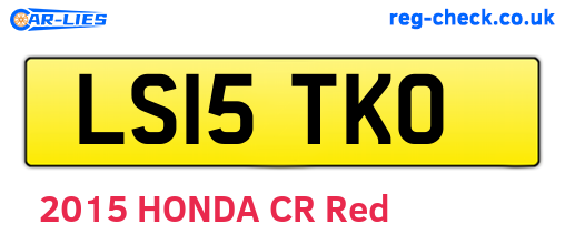 LS15TKO are the vehicle registration plates.