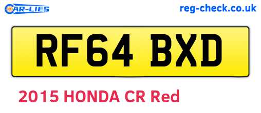 RF64BXD are the vehicle registration plates.
