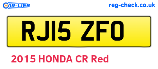 RJ15ZFO are the vehicle registration plates.