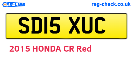 SD15XUC are the vehicle registration plates.