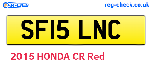 SF15LNC are the vehicle registration plates.
