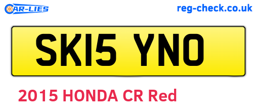SK15YNO are the vehicle registration plates.