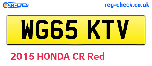 WG65KTV are the vehicle registration plates.