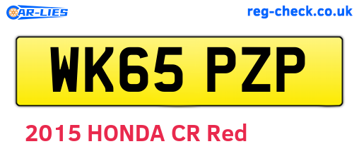 WK65PZP are the vehicle registration plates.