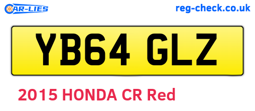 YB64GLZ are the vehicle registration plates.
