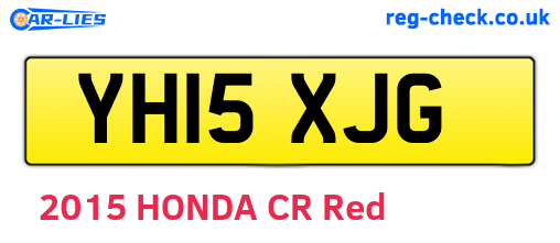 YH15XJG are the vehicle registration plates.