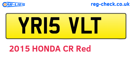 YR15VLT are the vehicle registration plates.