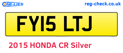 FY15LTJ are the vehicle registration plates.