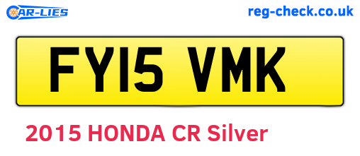 FY15VMK are the vehicle registration plates.