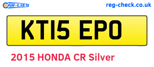KT15EPO are the vehicle registration plates.