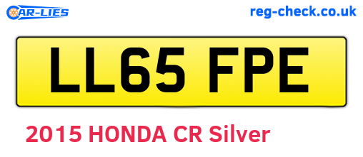 LL65FPE are the vehicle registration plates.