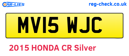 MV15WJC are the vehicle registration plates.