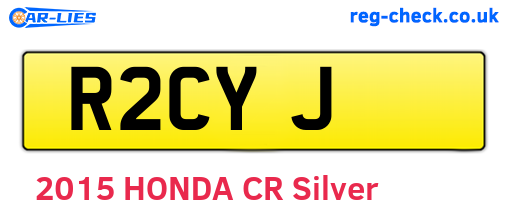 R2CYJ are the vehicle registration plates.