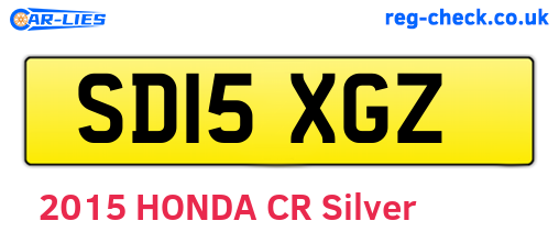 SD15XGZ are the vehicle registration plates.