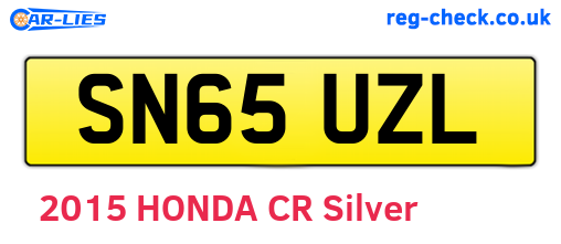 SN65UZL are the vehicle registration plates.
