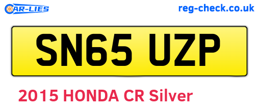SN65UZP are the vehicle registration plates.