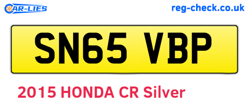 SN65VBP are the vehicle registration plates.