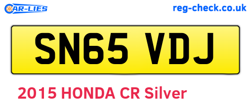 SN65VDJ are the vehicle registration plates.