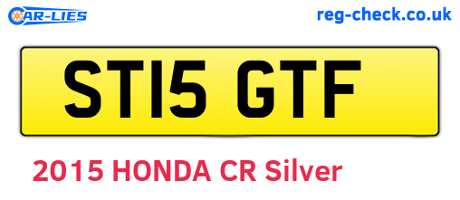 ST15GTF are the vehicle registration plates.