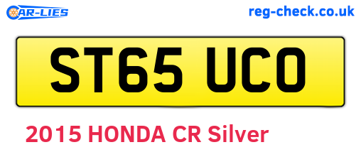 ST65UCO are the vehicle registration plates.
