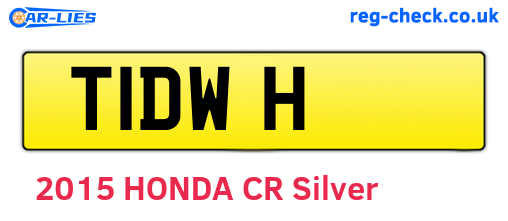 T1DWH are the vehicle registration plates.