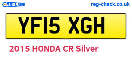 YF15XGH are the vehicle registration plates.