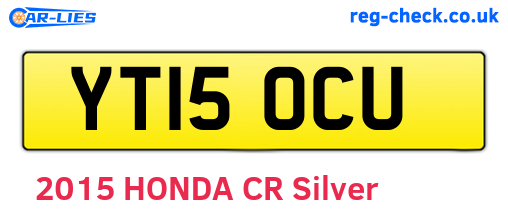 YT15OCU are the vehicle registration plates.