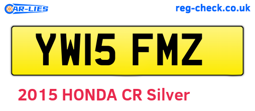 YW15FMZ are the vehicle registration plates.