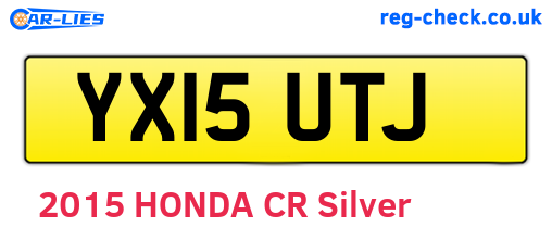 YX15UTJ are the vehicle registration plates.