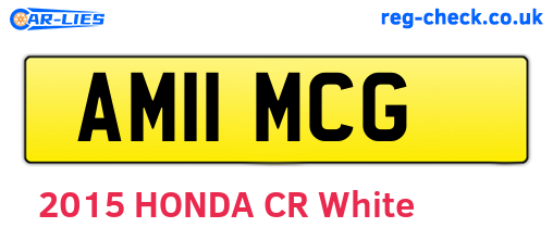 AM11MCG are the vehicle registration plates.
