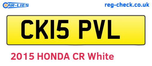 CK15PVL are the vehicle registration plates.