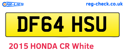 DF64HSU are the vehicle registration plates.