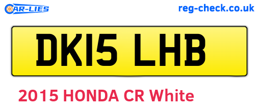 DK15LHB are the vehicle registration plates.