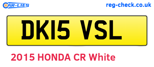 DK15VSL are the vehicle registration plates.