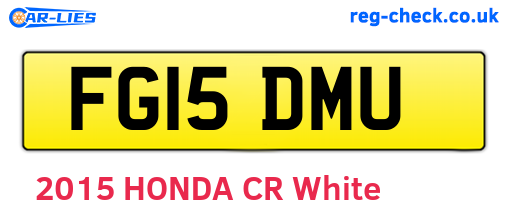 FG15DMU are the vehicle registration plates.