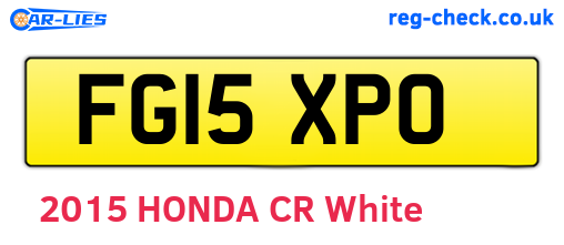 FG15XPO are the vehicle registration plates.