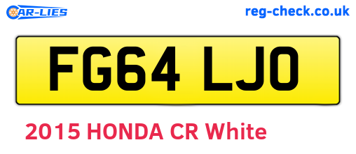 FG64LJO are the vehicle registration plates.